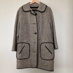 Vintage Coat Collins & Aikman Brown Pockets Women Size Large
